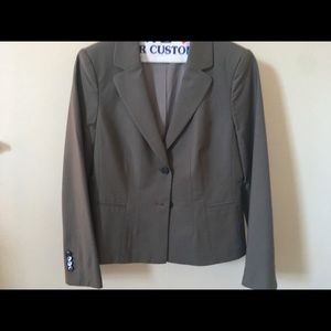 Ann Taylor Brown Blazer and Skirt Set